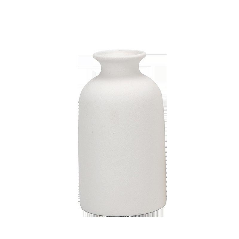 Ceramic Vase White Three-piece Set Ornament Creative Dried Flower Hydroponic Home Living Room Flower Arrangement Modern