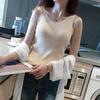 Women V-neck Halter Top Women's Summer Inside Knit Bottoming Shirt Sleeveless Tops Outside