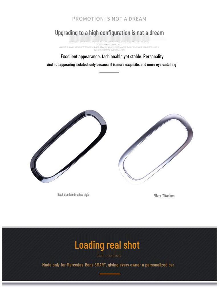 Smart Fortwo Air Conditioning Button Frame - Stainless Steel Brushed Interior Trim