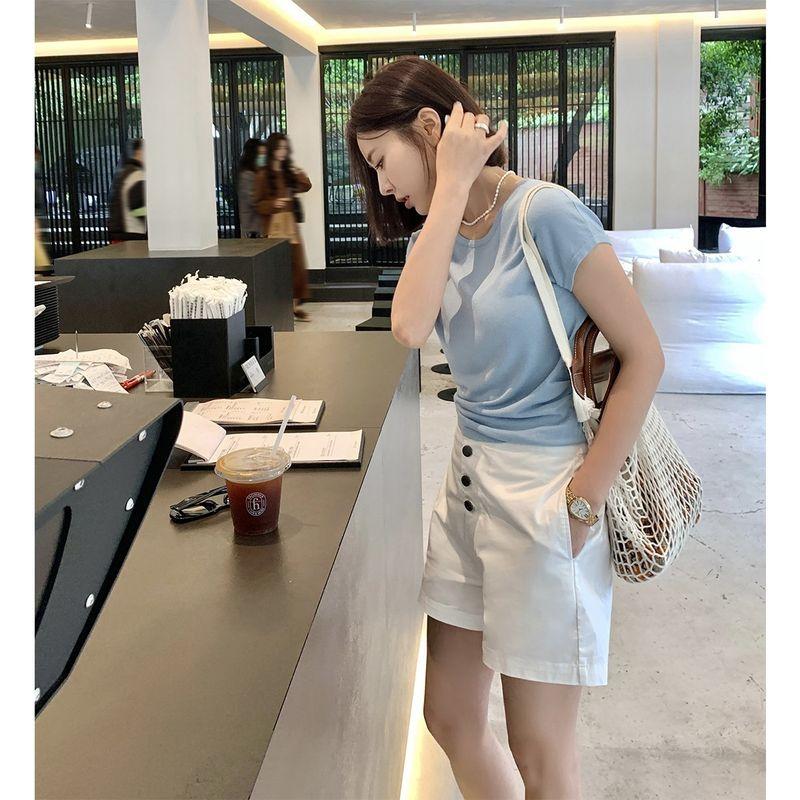 

Lickysenior In Stock Universal Pants Craft High Cotton Shorts Women s Summer High Waist Casual Thin Outwear Loose White(In Stock 48 hours.) XL