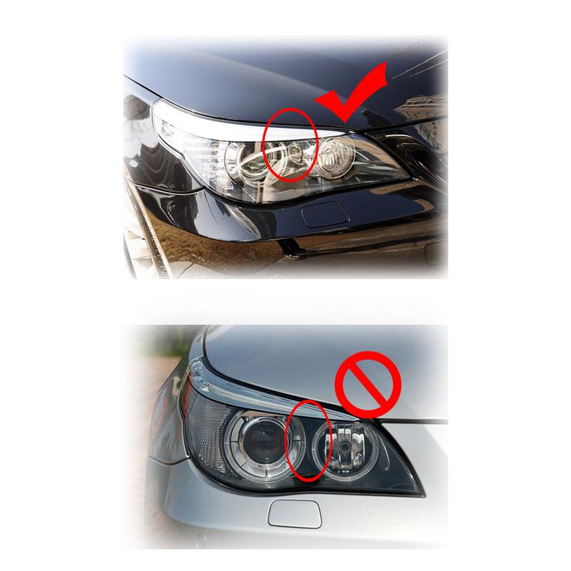 For BMW E60 E61 2008-2010 5 Series 525i 530i Headlight Lens Cover with hole