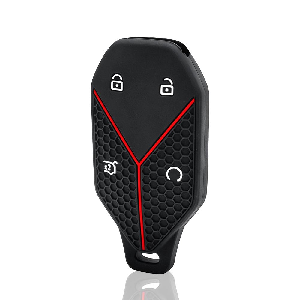 Silicone Soft Key Case For Byd Equation Leopard 8 Leopard 5 Smart Remote Car Key Case Cover Fob Keyring Accessories