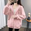 Women's Korean Style Loose Cardigan: Thin, Versatile, Plus Size Sweatshirt Jacket for Spring, Autumn, Winter, Age-Reducing Design