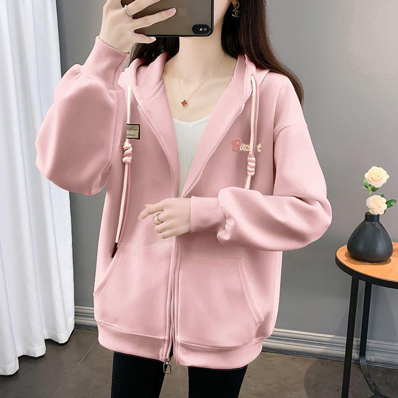 Women's Korean Style Loose Cardigan: Thin, Versatile, Plus Size Sweatshirt Jacket for Spring, Autumn, Winter, Age-Reducing Design
