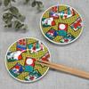 Waza No Kura: Stylish Kutani Ware Small Plates with Flower Karuta Designs, Set of 2, Ceramic, Small Plates, Japanese Tableware