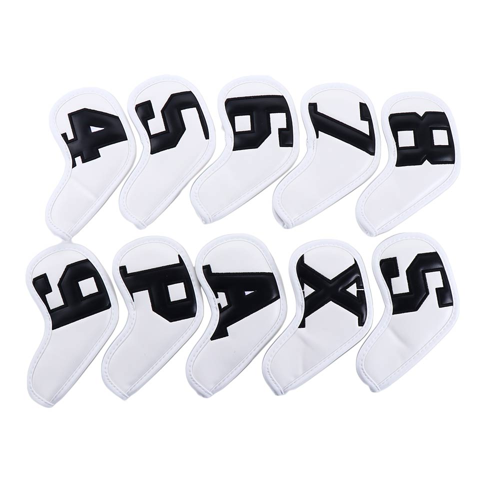 6 Clors Men and Women 4-9 ASPX PU Leather High-end Protective Cover Golf Wedge Cover Golf Iron Covers Golf Club Head Covers