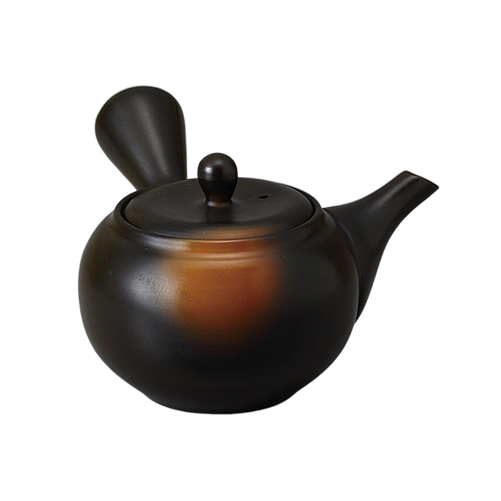 

Ale-net Black Mud Mustard Teapot (Obi Net Pattern), 16 x 14 x 8.5 cm, 330cc, Ceramic, Tokoname Ware, Made in Japan, Stylish