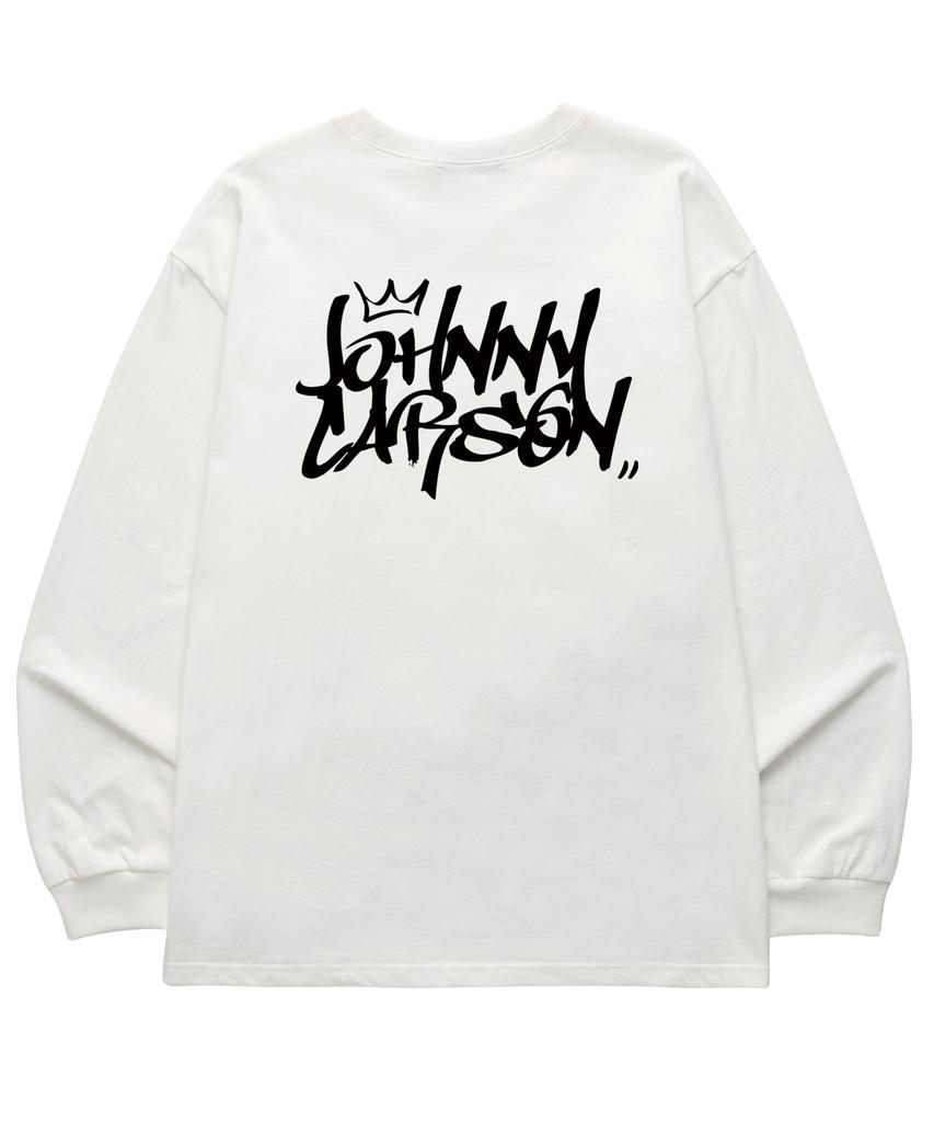 JOHNNY CARSON Classic Graffiti Logo Long Sleeve (Jcls102) White (B Type)
