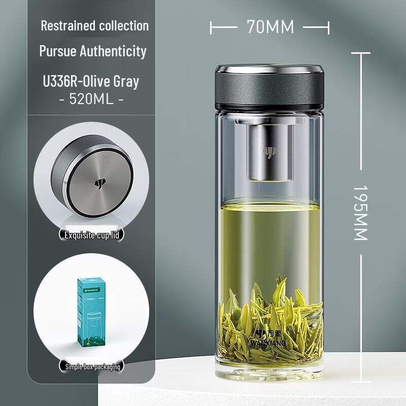 Wanxiang Single-Layer Borosilicate Glass Water Bottle