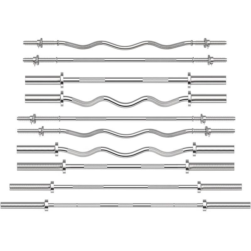 Electroplated Carbon Steel Curl Barbell Bar