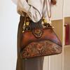 Vintage Style Women's Bag with Floral Pattern  Fashionable PU Shoulder Bag