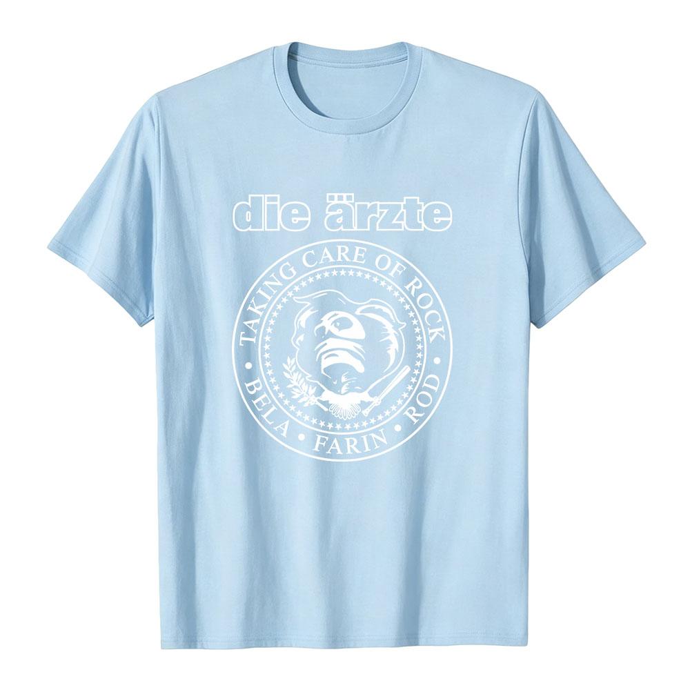 Taking Care of Rock T-Shirt Band DIE ÄRZTE Heavy Metal T-Shirts Kurzarm Baumwolle Lässig Unisex Streetwear Grafikdruck Kleidung XXL