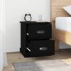 VidaXL Table de chevet noir 39x39x47,5 cm bois d’ingénierie 816146