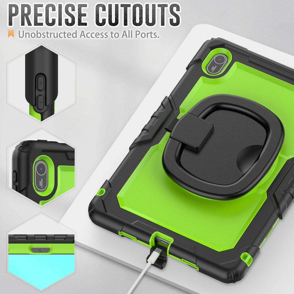 For Huawei MatePad SE 11 Kickstand Case PC + Silicone Tablet Cover with Shoulder Strap