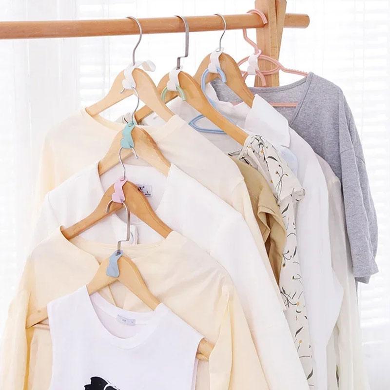50/20/5 Stück Kleiderbügelhaken Platzsparend Schrankverbinderhaken Kaskadierender Kleiderbügel Kunststoff-Erweiterungsclips Kleiderschrank Jacken-Organizer