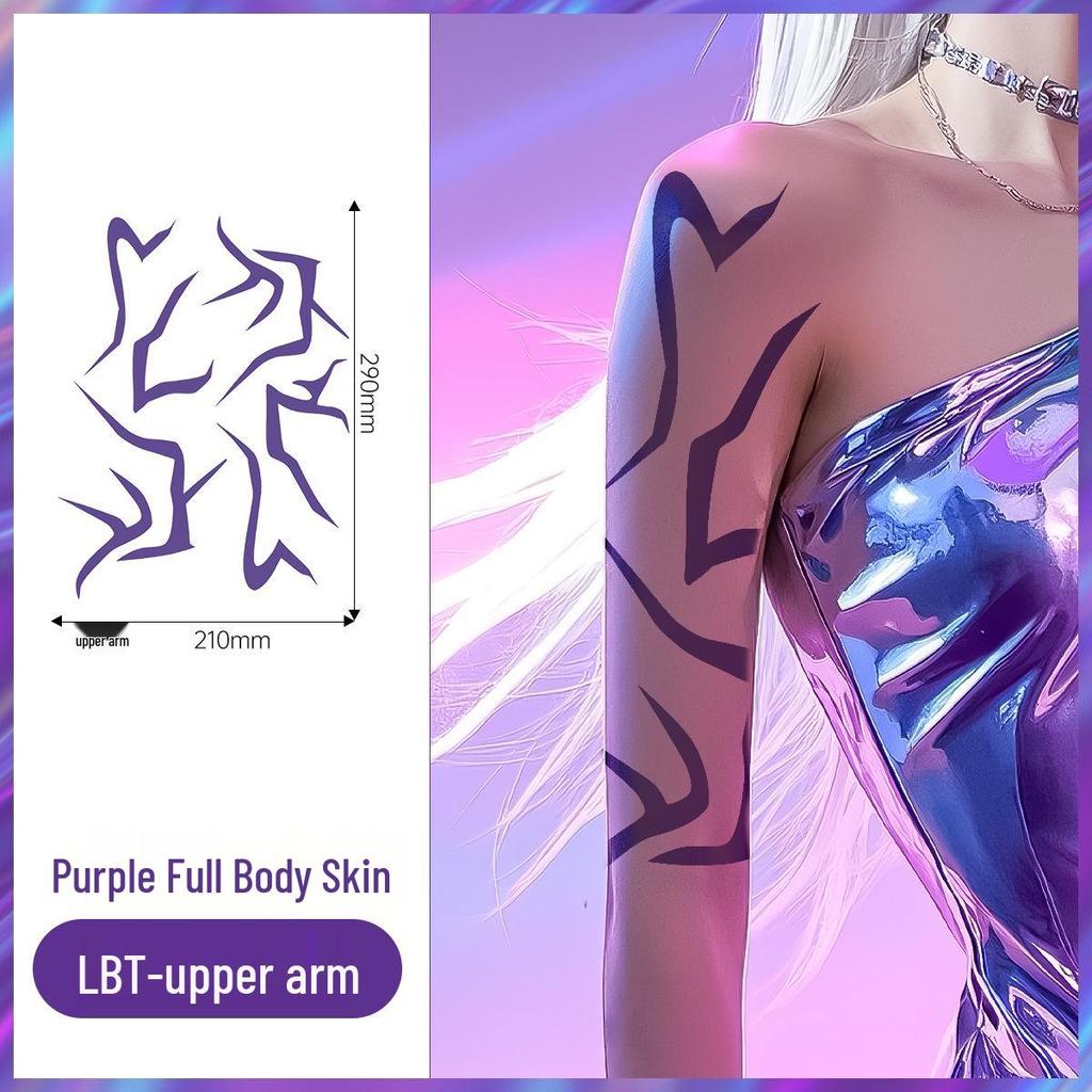 Boys' Full Body Temporary Tattoos - Cosplay, Laser Design, Waterproof, Sweatproof Face Stickers for Parties