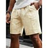 Spring Summer Men's Striped Drawstring Sports Shorts Simple Casual Mid Shorts for Europe America