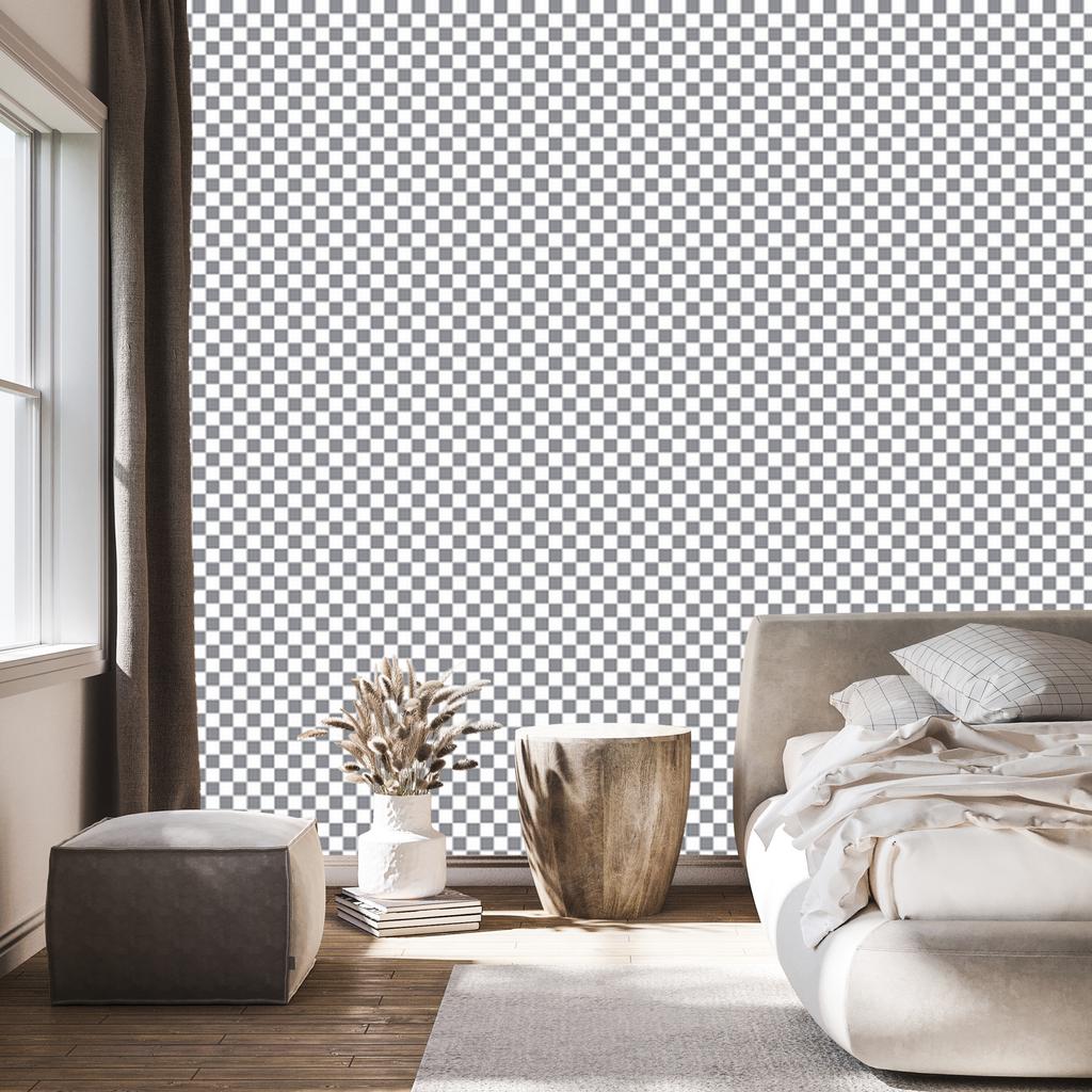Checkerboard Wallpaper Light Gray and Gray 50x1000