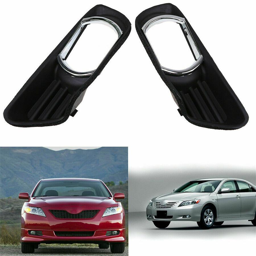 Pair For Toyota Camry 2007-2009 Front Bumper Lower Fog Light Trim Bezel Cover