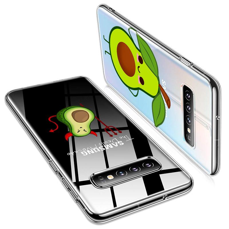 Cute Avocado Food For Samsung Galaxy Note 20 10 9 8 Plus Ultra Lite M31 M31S M10 M10S M20 M21 M30 Phone Case