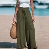 Pantaloni da donna larghi a gamba larga con coulisse comodi casual alla moda per quattro stagioni