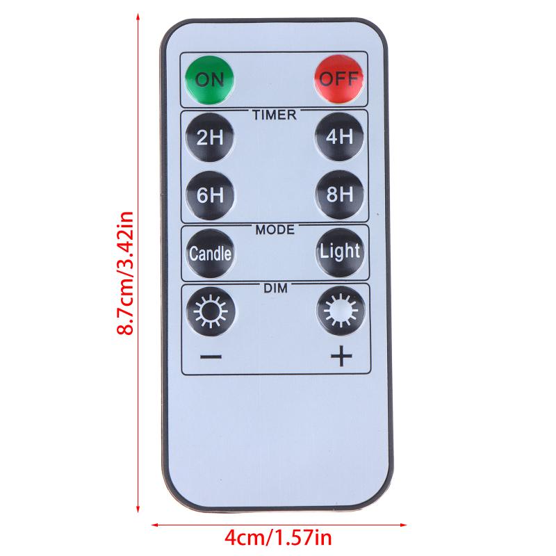 

Remote Control LED Candle 10-Key Battery Operated Timer Long Range Easy Use for Christmas Table Arrangement