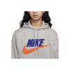 Nike Felpa con cappuccio a maniche lunghe larga con stampa logo alfabeto Uomo Top Grigio FN3105-063
