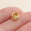 2Piece/Pack 14/18k Gold Color Plated 7.5*9mm Big Hole Spacer Beads for DIY Jewelry Making Bracelet Necklace Accessories