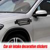 Car Side Vent Sticker 2 Pieces Air Flow Intake Cover Side Vent Decorative Decal Sticker For Vehicle Hood Bonnet Engine Truck