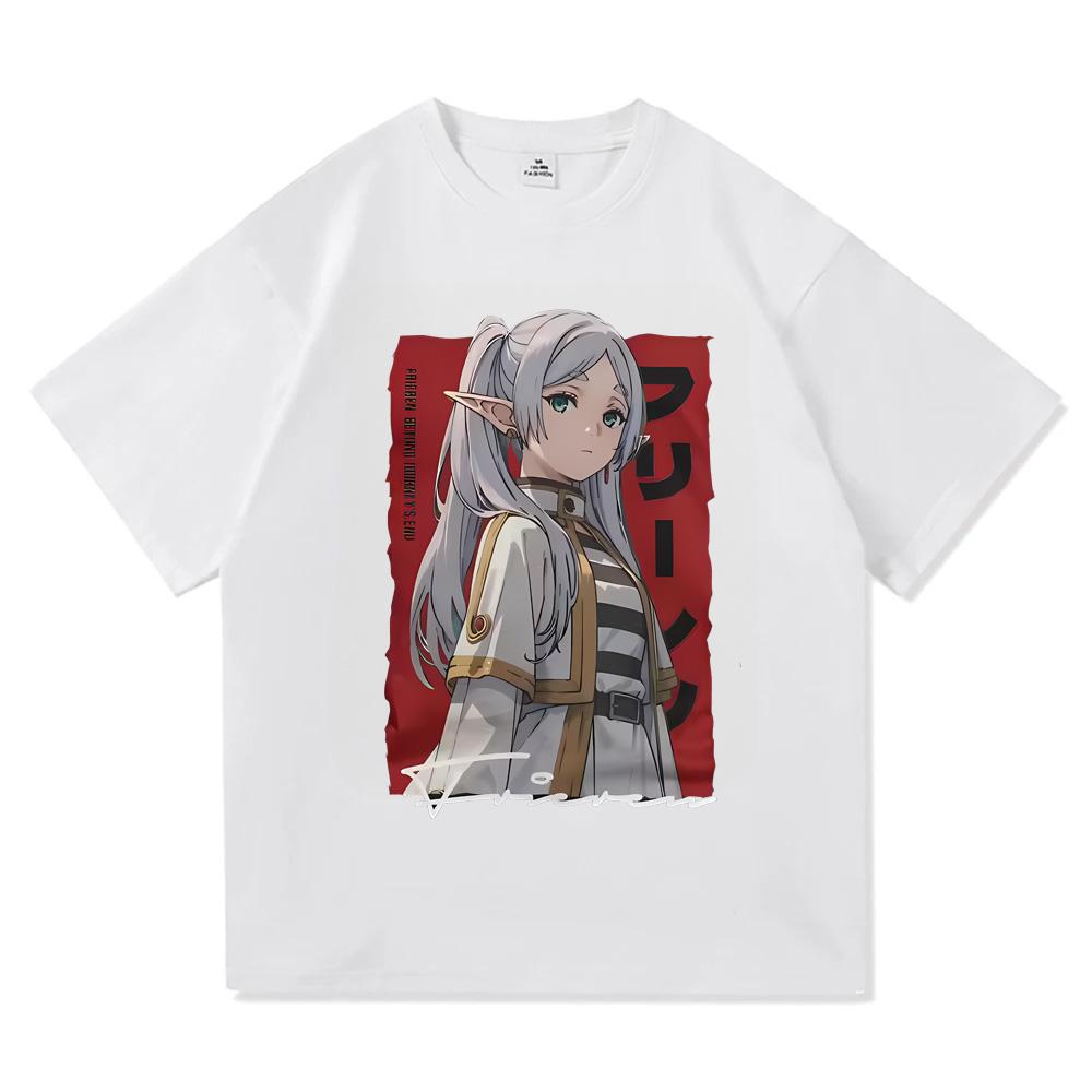 Frieren Cotton T-Shirt Beyond Journey's Gifts Shirt All Sizes End Fern Stark Girl Anime