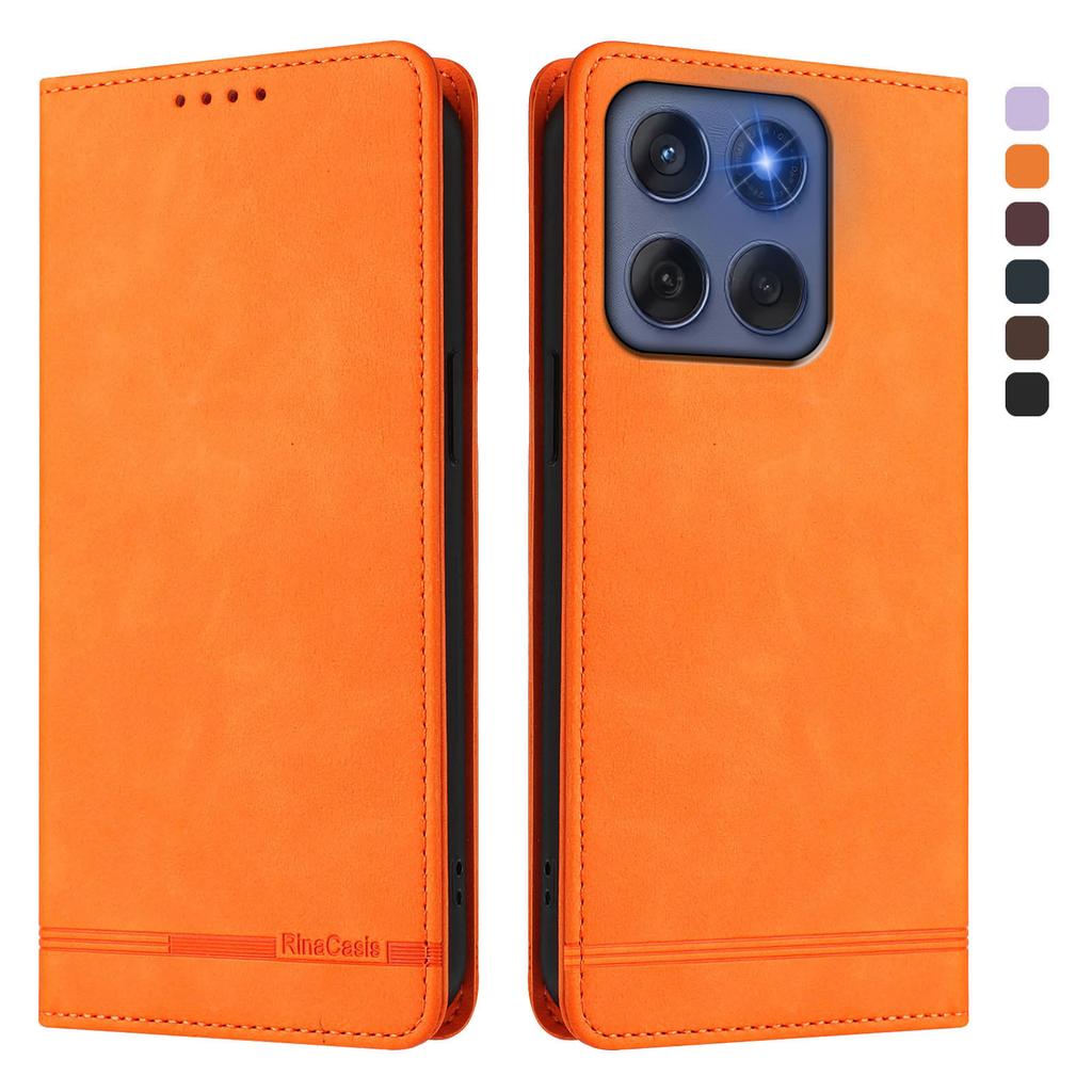 Für Motorola Edge 60 Fusion 5G/Motorola Edge 60 5G Hülle RINACASIS RC23 RFID-blockierendes Portemonnaie Ständer PU-Leder Handyhülle