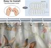 Pardick Shower Curtain, Easter Bunny Egg Flower Waterproof Shower Curtain Set with 12 Hooks, Polyester Fabric Shower Curtains fo