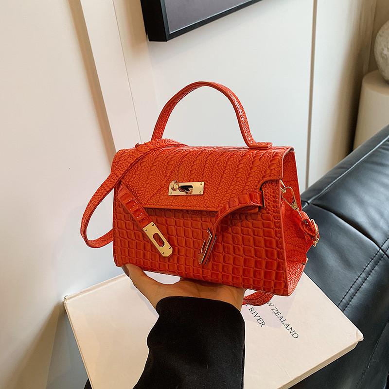 Stylish Pu Leather Handbag Trendy Street Style 2024 Summer Small Crossbody Bag