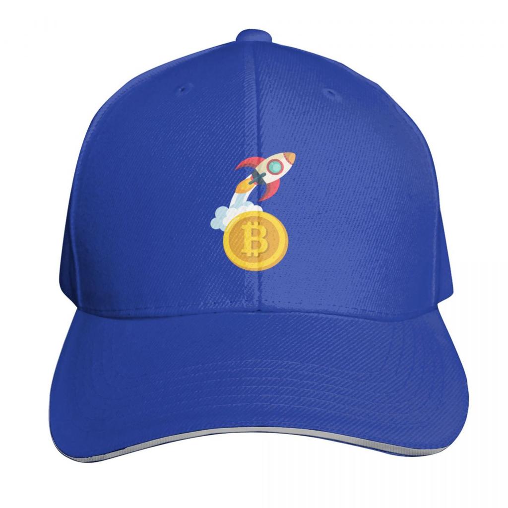 BITCOIN ON THE MOON Baseball Cap Hiking Hat Trucker Cap New In Hat Unisexs Hats Womens