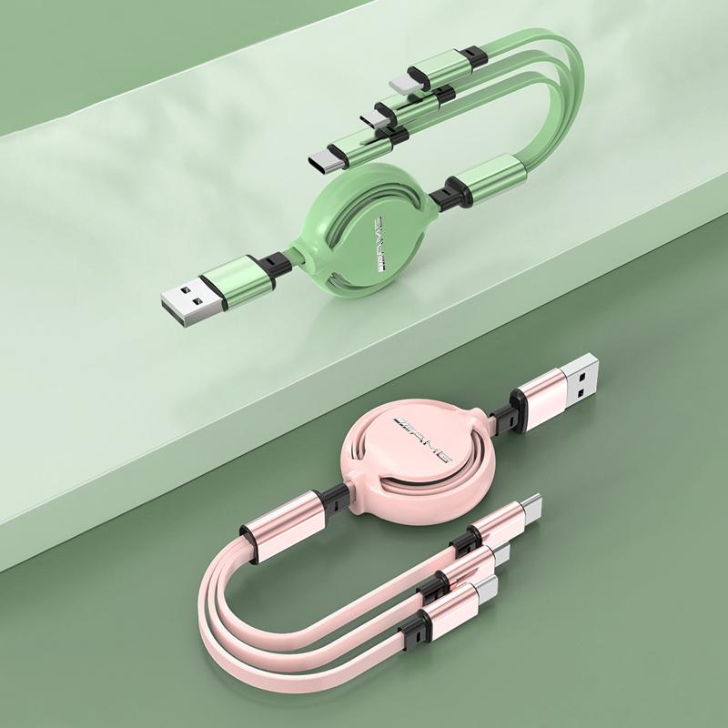 1Pcs Car Mounted Telescopic Three In One Mobile Phone Charger For Mercedes Benz AMG W212 W205 W246 W177 W176 W213 GLC GLE GLS Welcome Laser Projection