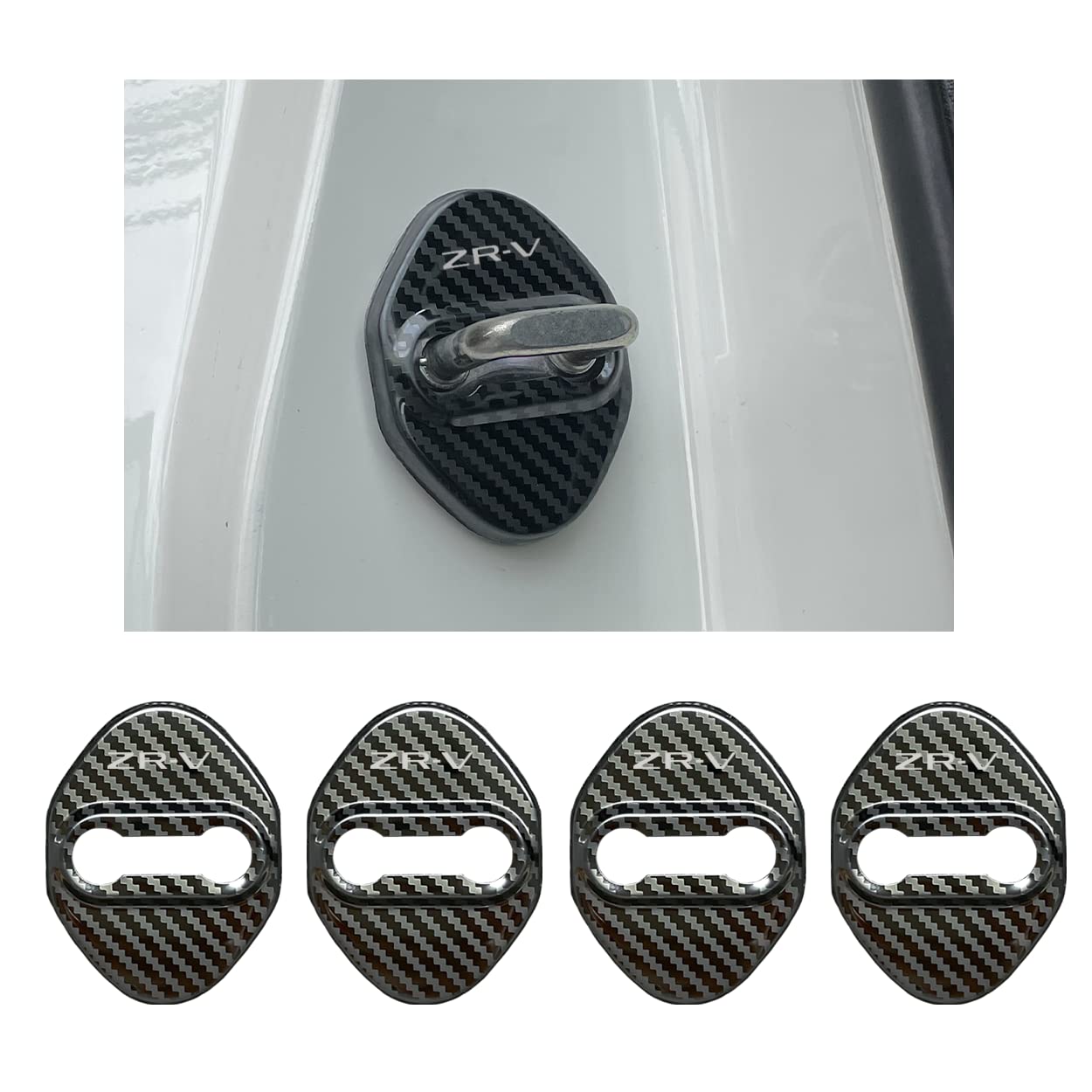 

Накладки на дверные скобы Haoshilianfa для New RZ3 RZ4 RZ5 RZ6 серии RZ 2023 из нержавеющей стали, легко устанавливаемый комплект из 4 штук для Honda s ZR-V/ZR-V (Апрель и далее),