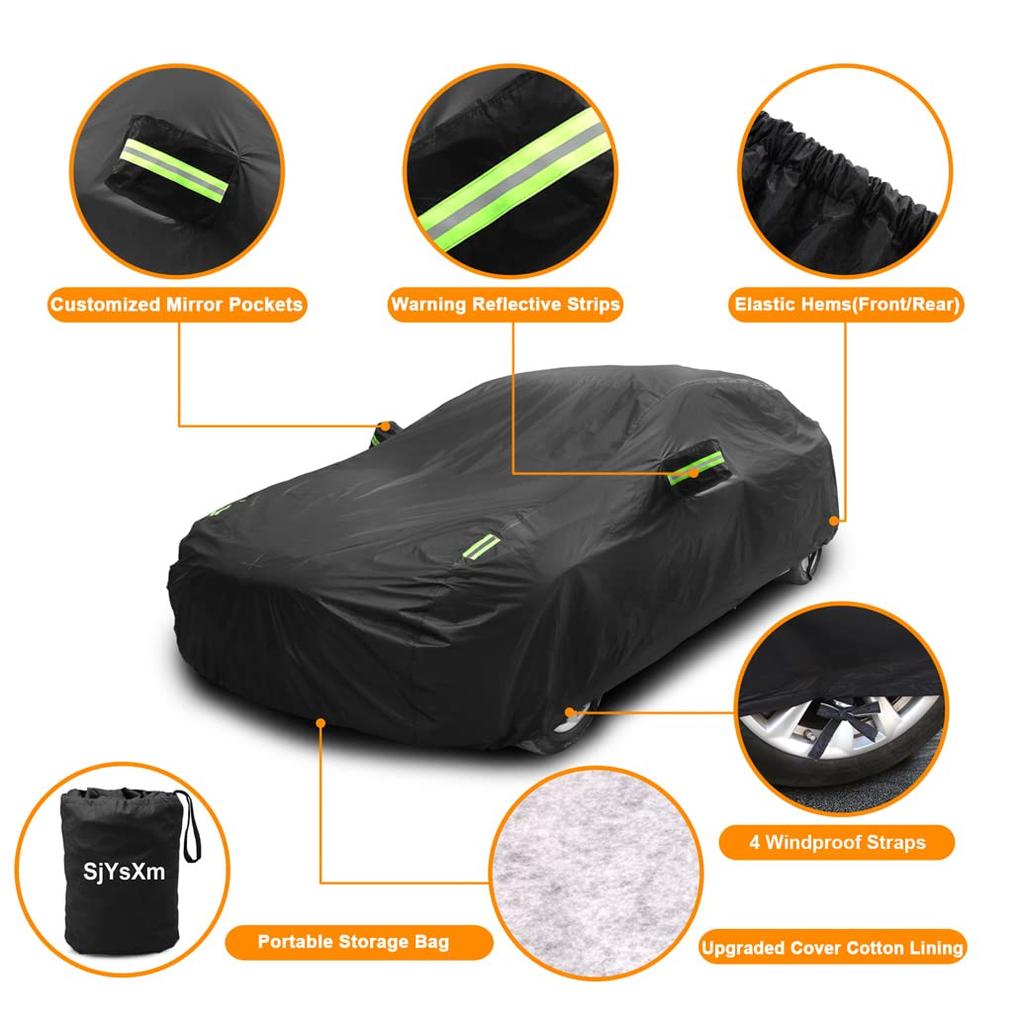 SjYsXm Car Body Cover Compatible with Mazda Roadster ND NC NB NA Convertible and Sun Protection Cover with Cotton Lining MX-5 1989-2025, Water, Wind,