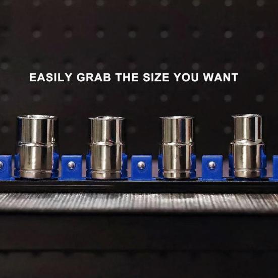 6Pcs Sleeve Storage Rack Impact-Resistant Wear-Resistant Ultra-Thin Guide Rail Drawer Design Socket