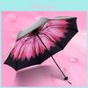 Rain Sun Antiuv Protection Windproof Flower Parasols 3 Folding Umbrella