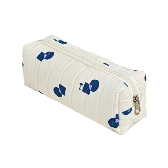 1/3Pcs Large Cotton Quilted Makeup Cosmetic Bag Portable Travel Floral Toiletry Organizer Spacious Capacity Beauty Supplies Case