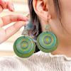 Vintage Spiral Round Earring Bohemian Style Ethnic Earrings Fashion Pendant Earrings  Party Jewelry