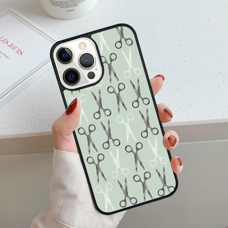 Barber Scissors Hairstylist Salon Phone Case For iPhone 17 Air 11 12 13 14 15 16 Pro Max Cover For iPhone 17 Air Max 5 Plus