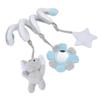 Baby Plush Animal Stroller Toys Spiral Activity Hanging Toys Ringing Bell Crib Stroller ToysGray