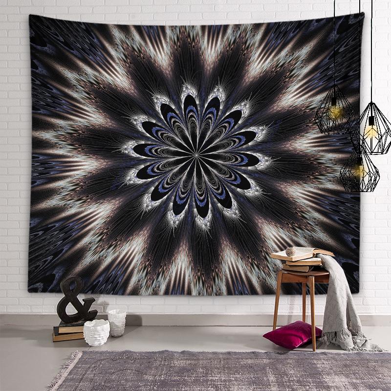 Tapiserie cu pisici colorate cu personalitate, tapiserie psihedelica geometrică, mandala, artă de perete, tapiserie hippie, boemă, decor acasă