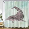 Octopus Sea Turtle Shower Curtain Watercolor Animal Dolphin Tropical Fish Coral Underwater Landscape Curtains Bathroom Decor Set