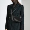 Semi-circle new plutonium crossbody bags for women new solid color chain shoulder bags saddle bag