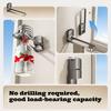 Bathroom Suction Cup Foldable Towel Rack Storage Rack