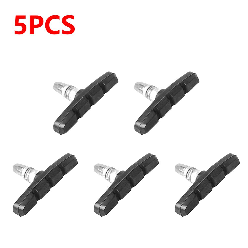 1-30PCS MTB Road Bicycle Silent Brake Pads Cycling V Brake Holder Pads Shoes Rubber Blocks Durable Riding Cycling Accessories