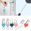 Heavy Duty Retractable Keychain Strong Casing Carabiner Keychains Retractable Badge Holder Nylon Woven Rope Keyring Hook