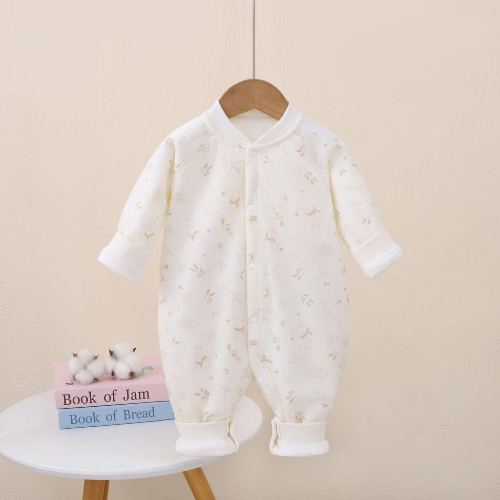 Baby Baumwolle Langarm Strampler - 6 bis 12 Monate, Baby Jumpsuit für Frühling und Herbst